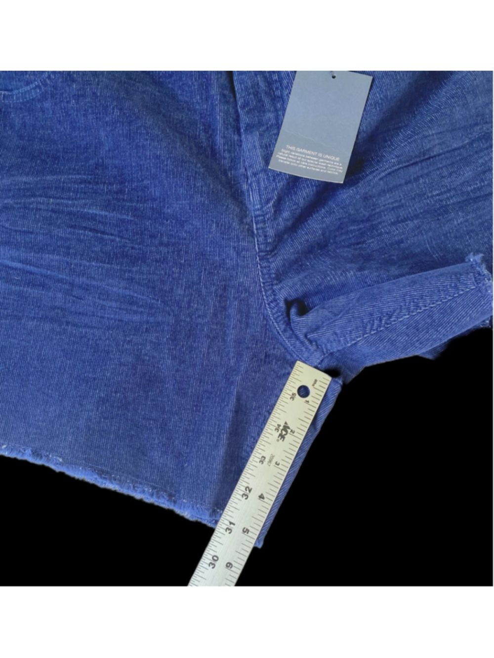 Gap Womens 16 Medieval Blue Corduroy Cutoff Shorts Raw Frayed Hem Stretch NWT - Picture 6 of 7